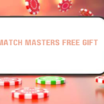 A smartphone displaying the Match Masters game with free gift notifications